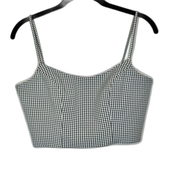 House of Campbell Andie Bustier Houndstooth Top SZ 8 - Picture 2 of 10